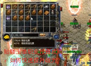 骷髅王单职业传奇攻略:如何快速提升战力? 骷髅王单职业传奇攻略:如何快速提升战力?