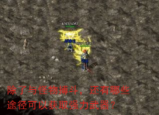 除了与怪物搏斗,还有哪些途径可以获取强力武器? 除了与怪物搏斗,还有哪些途径可以获取强力武器?