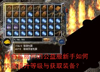 传奇私服怀旧公益服新手如何快速提升等级与获取装备? 传奇私服怀旧公益服新手如何快速提升等级与获取装备?
